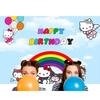 215. Hello Kitty Theme Party Decoration 5x3 Ft Happy Birthday Backdrop Banner Decor