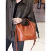 First Layer Cowhide Bucket Bag New Autumn and Winter Retro Hand Improved Genuine Leather One Shoulder Crossbody Women's Bag