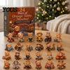 Christmas Countdown Calendar for Kids Magic Animal Advent Calendar, 24-Day Highland Cow/Cat/Sheep/Red Bird Acrylic Ornament Set, Gift Cow