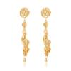 Geometric Pleated Pendant Dangle Earrings Women European American Niche Daily Workplace Jewelry Gift