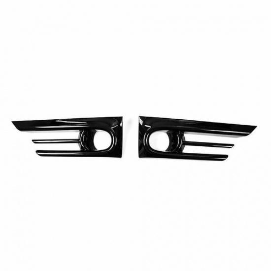 Black Front Fog Light Bumper Lamp Cover Trim For Honda CR-V CRV