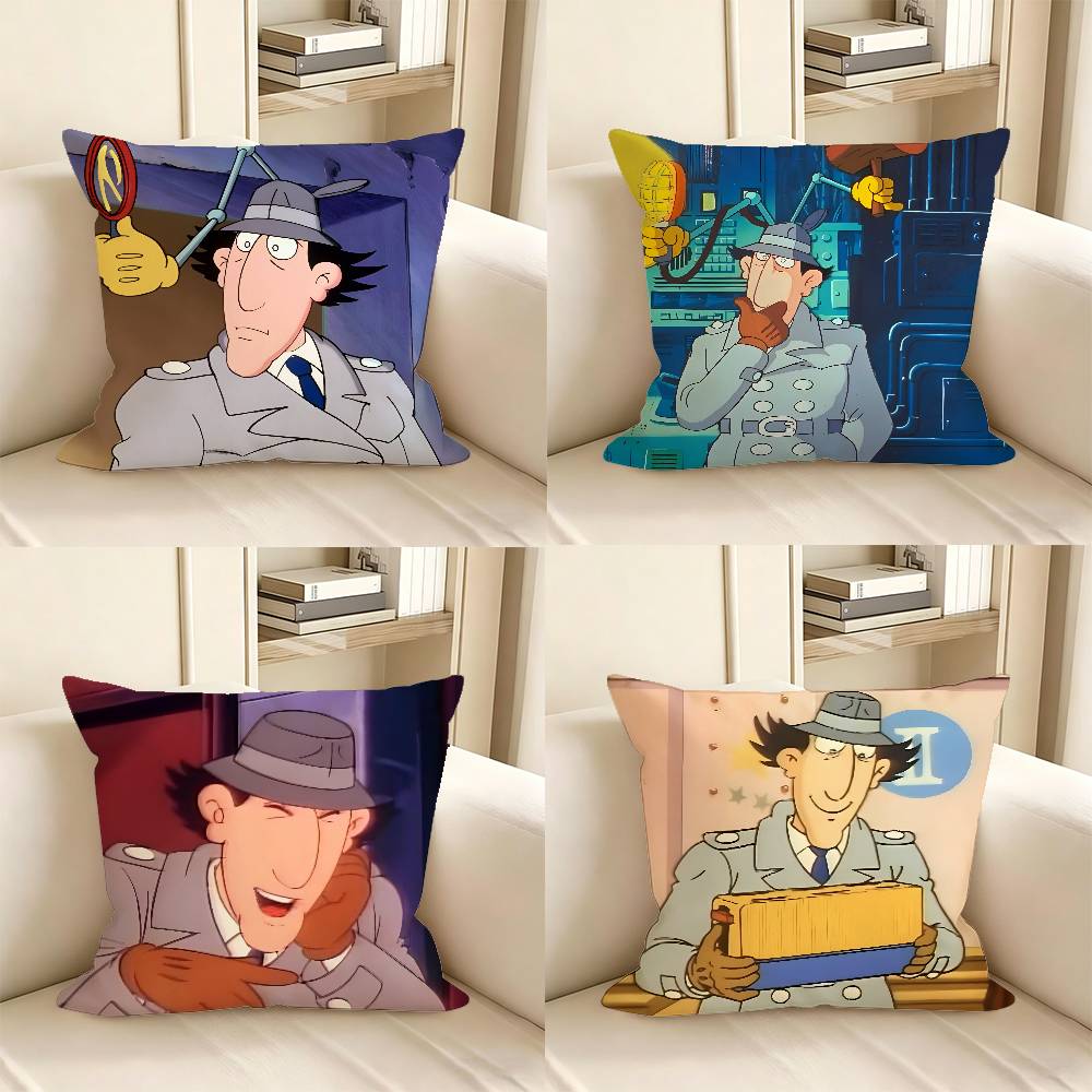 1pc Cartoon Inspector G-adget Pillow Case Fashion Square Pillowcase Bedroom Sofa Room Ins Decoration Leisure