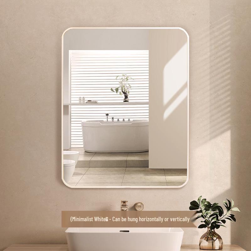 Self-Adhesive Wall-Mounted Bathroom Mirror for Makeup