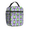 Cute Frog Lunch Bag for Women Boys Girls Portable Lunch Box Reusable Cooler Tote Bag for Office Work School Picnic Beach Travel