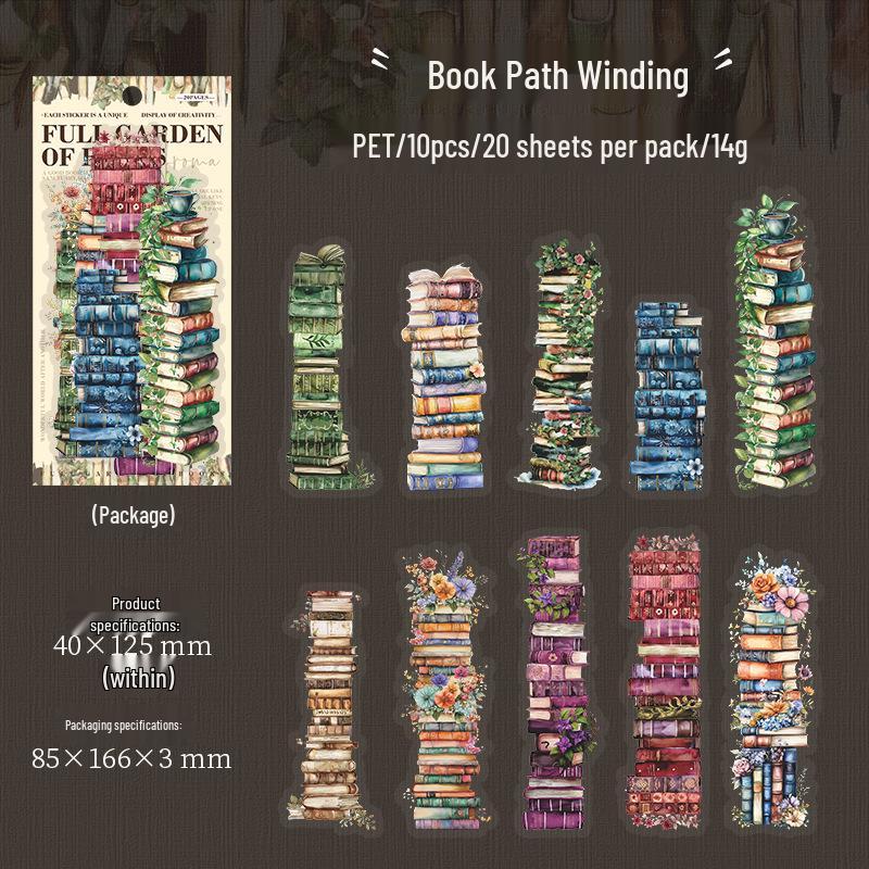 

Retro Floral Journaling Sticker Pack - Full Garden Scenery Ketchup Series