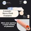 28cm Super Size Big Penis Sleeve Penis Extender 6cm Penis Enlargement Reusable Condom Sex Toys for Men Delay Ejaculation