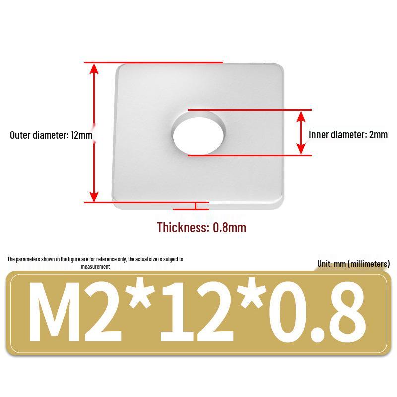 304 Stainless Steel Thickened Square Flat Washers M4-M24