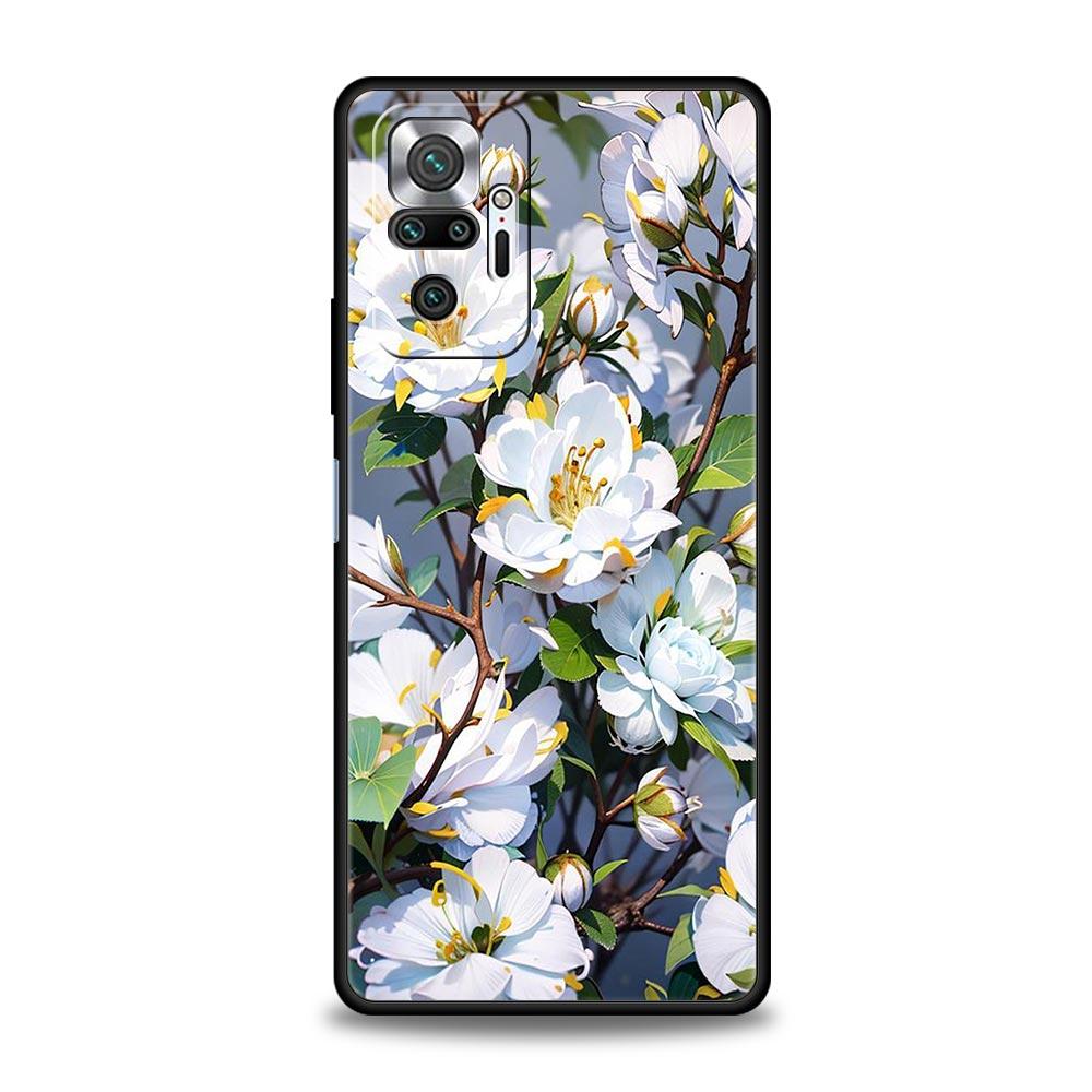 Cherry Blossom Tree Phone Case For Xiaomi Redmi Note 13 12 5G 9S 9 8 10 11 Pro 4G 9T 13C 12C 10C 9C 9A 7 Pro Soft Silicone Cover