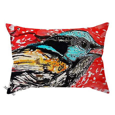Nordic Bird Oil Painting Art Sofa Decoration Pillowcase Parrot Owl Animal Luxury Chair Cushion Cover Throw Pillow Case