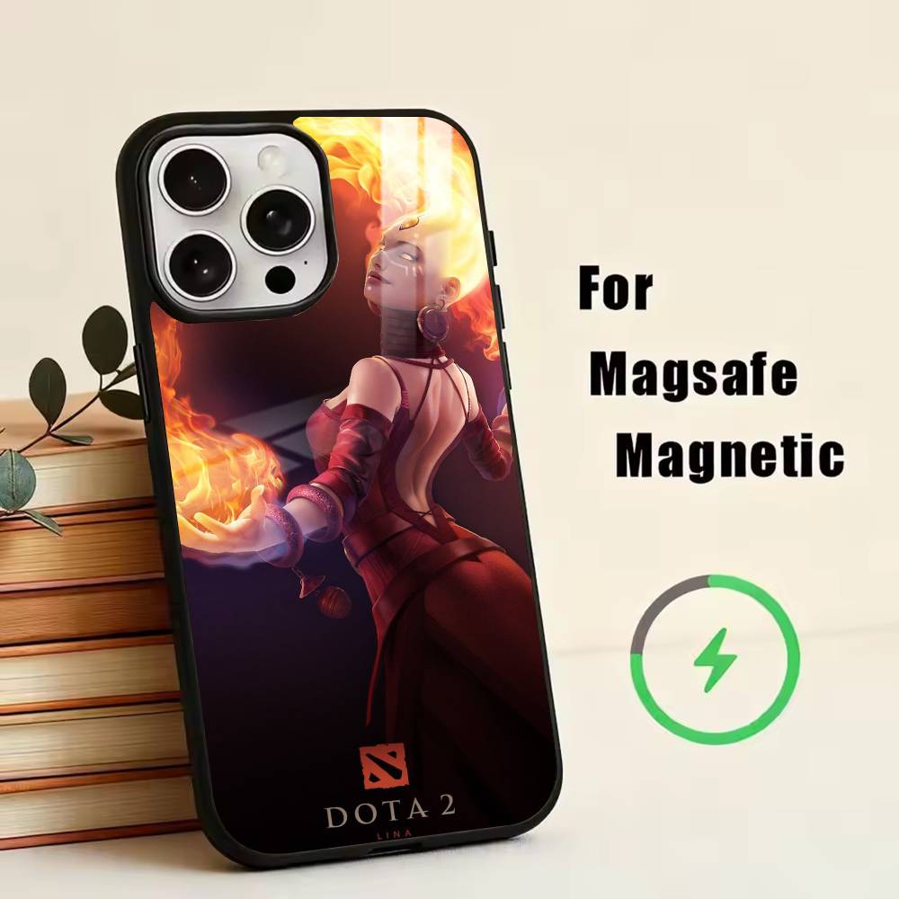 

Games D-Dota 2 Phone Case For iPhone17,16,15,14,13,12,11 Plus,Pro Magnetic with Magsafe Wireless Charging iPhone16