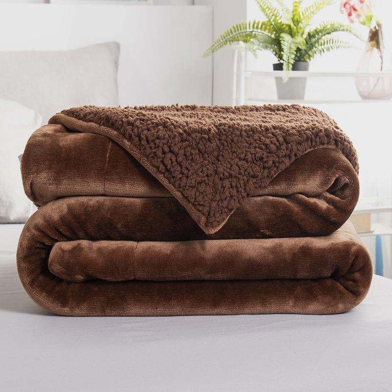 Fleece Bed Blanket Oversize Super Soft Warm Thick Plush Wearable Throw Weight Cozy Outdoor Throw Sherpa Blankets