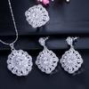 High-end Three-piece Jewelry Necklace Ring Earrings Jewelry Set