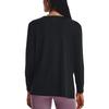 Under Armour Solid Loose V-Neck Long Sleeve T-Shirt Women Tops Black 1379158-001