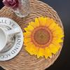 20pcs/Set, Disposable Sunflower Shape Printed Napkins, Birthday Holiday Picnic Wedding Party Paper Towels, Restaurant Dessert
