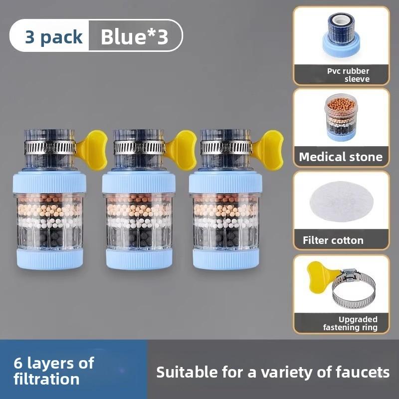 Filtr do kranu z 6-warstwową filtracją – Oszczędzający wodę, zapobiegający rozpryskiwaniu (Kamień Mafanowy) do kuchni