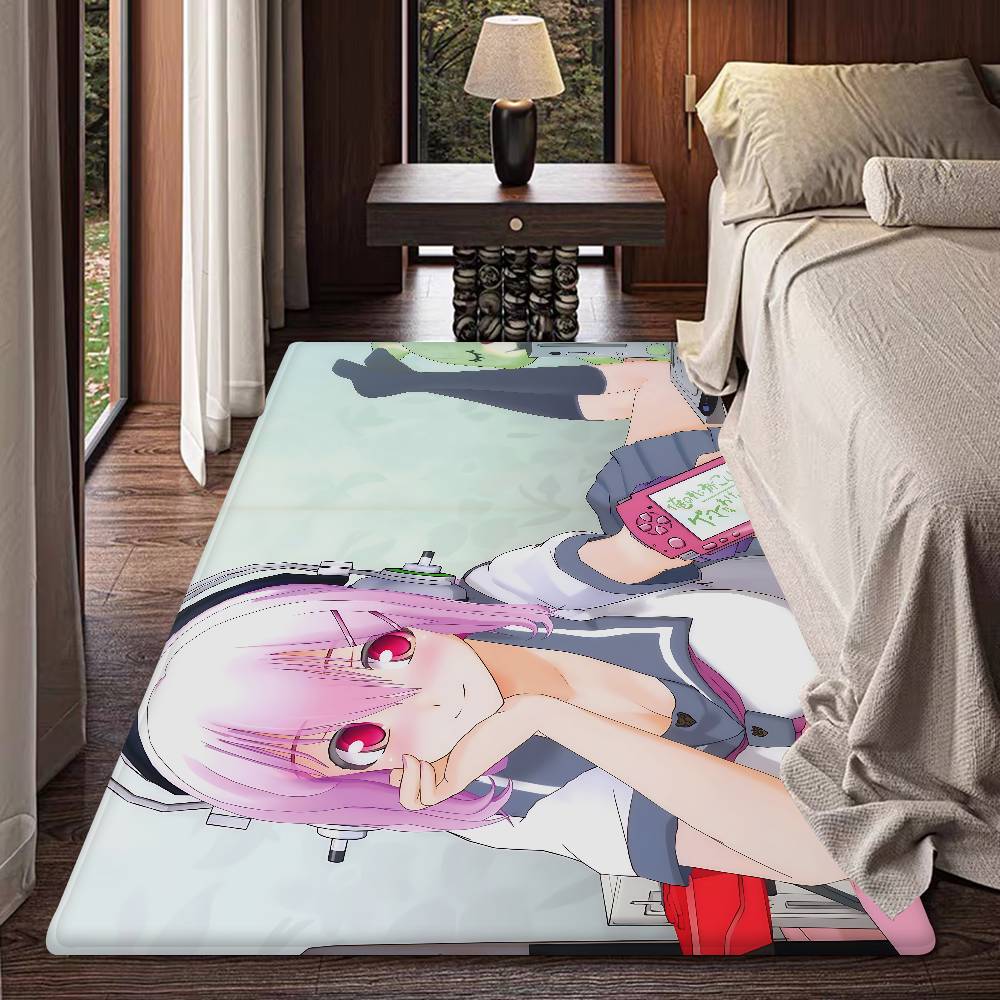 S-Super Sonico Hallway Carpet INS Style Soft Bedroom Floor House Laundry Room Mat Anti-skid Bedside Area Rugs