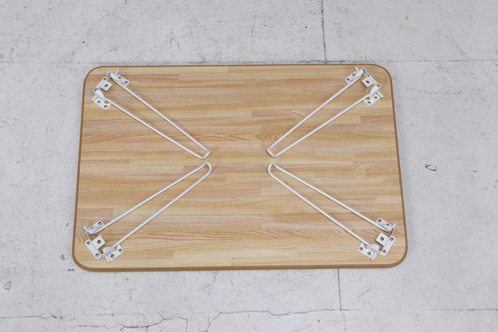 Fuji Boeki Chabudai (low Table), 60cm Wide X 45cm Deep X 32cm High, Natural White, Foldable, 14414