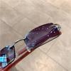 Trendy Rimless Square Sunglasses: Unisex Metal Cut-edge Design