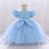 Girls Princess Embroidery Baby Flower Wedding Christmas Party Tutu Dress Teenager Children Kids Elegant Dress
