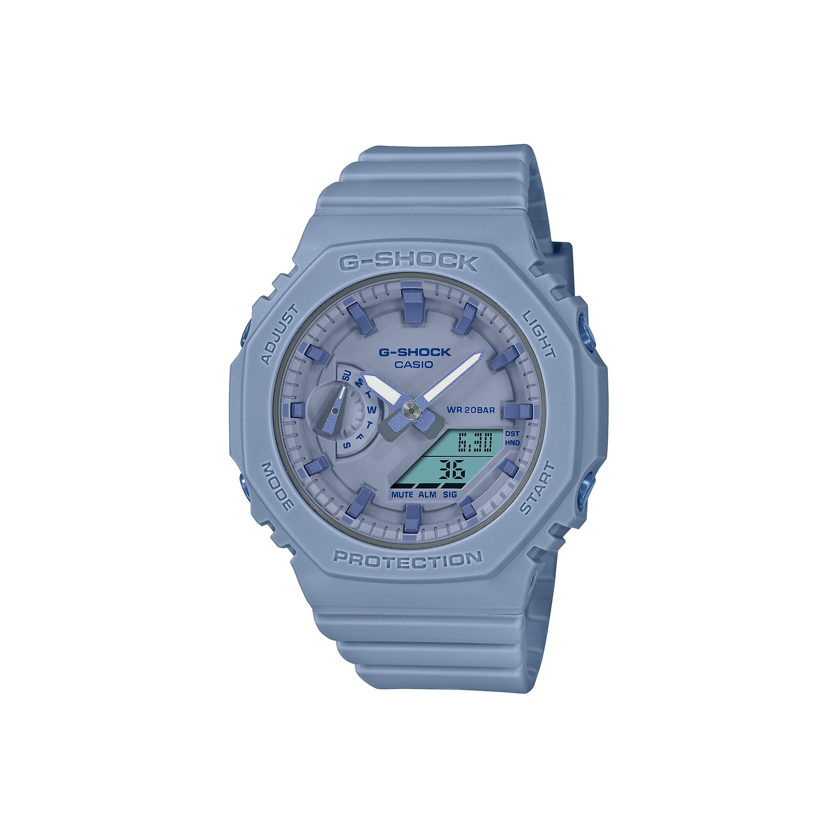 

CASIO Women s Liquid Crystal/Analog Dual Display Series Blue Watch GMA-S2100BA-2A2PR Light Blue