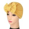 Fashion Women Big Bow Turban Hat Headdress Bow Knot Bonnet Hat Chemo Hair Cap Soft Snood Hat