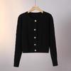 Cable knit cardigan for women, vintage autumn/winter new fashionable simple loose sweater jacket for women, sweet and fresh