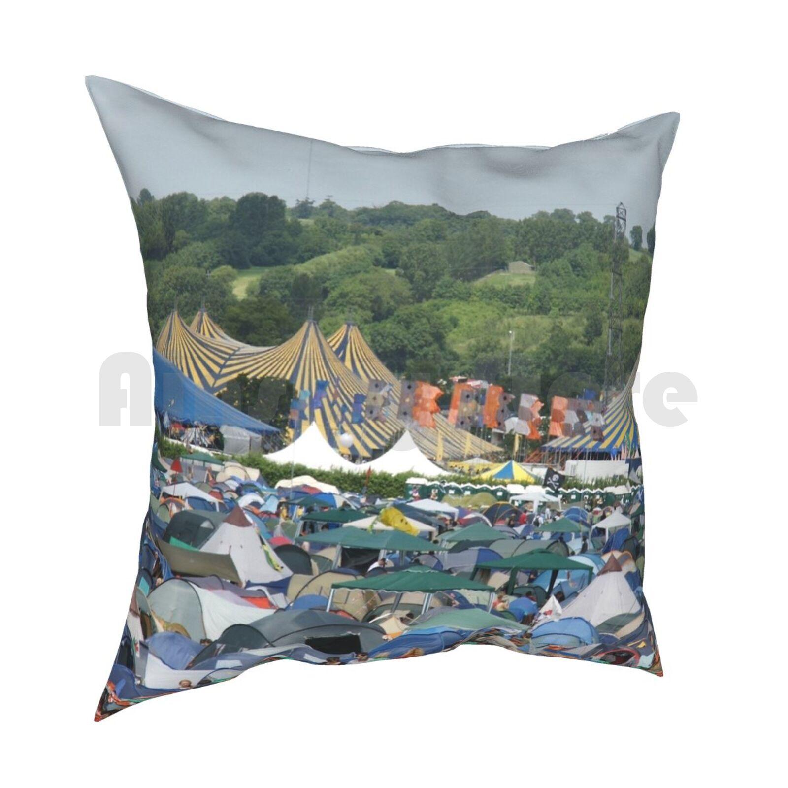 Glastonbury Festival Pillow Case Printed Home Soft Throw Pillow Festival Glastonbury Stapleton Definity Music Mark Pop 30x30cm 12x12in