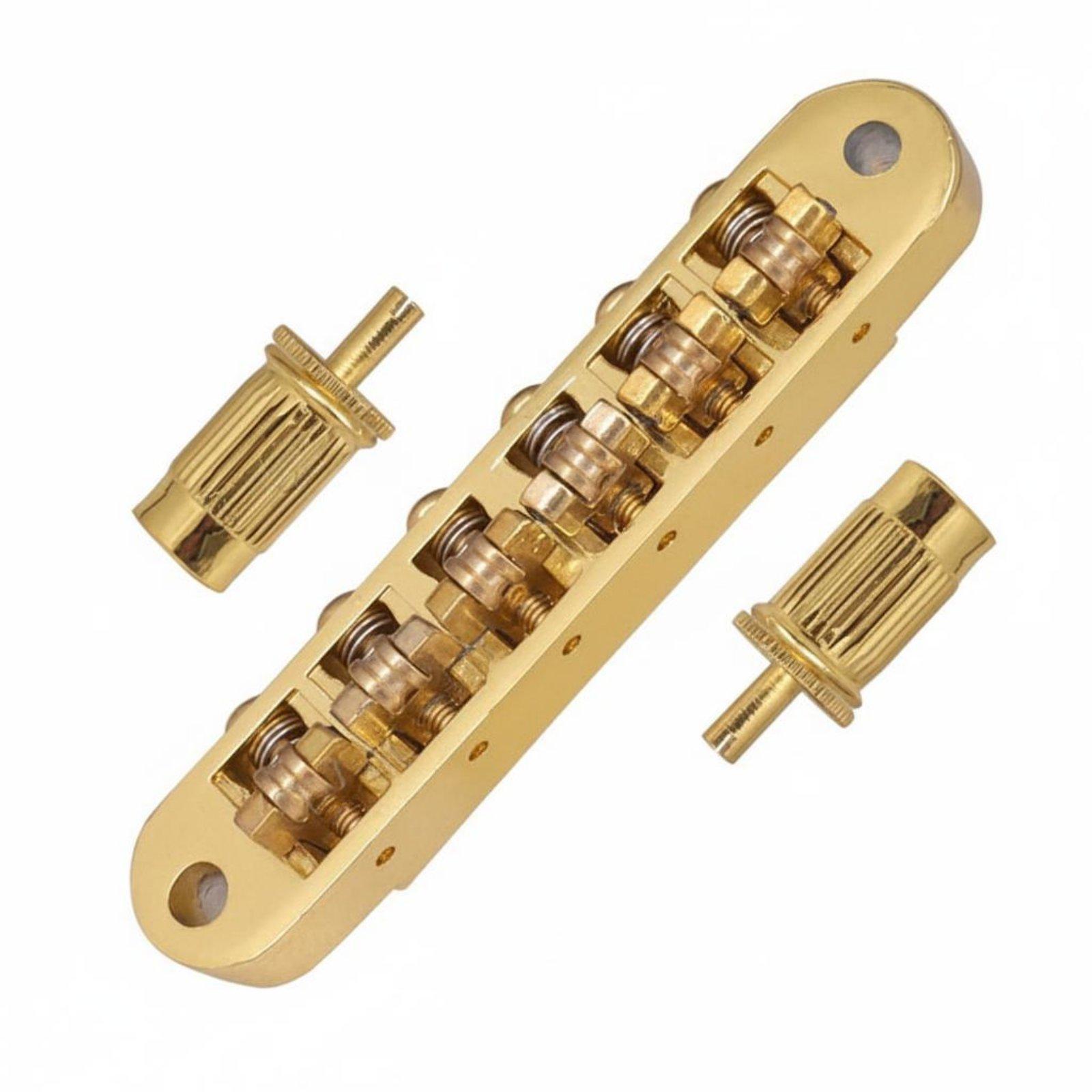 

Rolling Saddle Bridge Low-Drag Rollers Intonation-Adjustable Bridge Rolling Bridge Instrument Part Easy to Install золотой