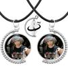 Neue Halskette Tokio Hotel Retro Rockband Pop Bill Kaulitz Band Glas Doppelseitig Drehbar Anhänger Halskette Schmuck Anhänger Fans