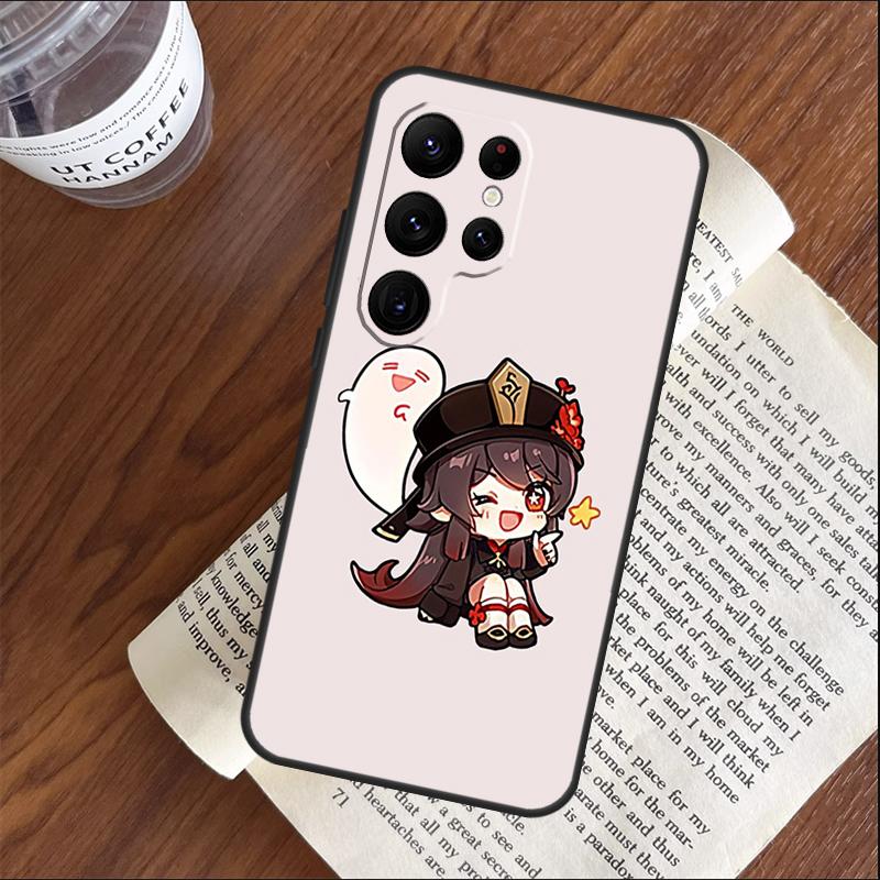 Genshin Impact Hu Tao Phone Case For Samsung Galaxy S25 S24 S23 S22 S21 Ultra S9 S10 S20 Plus S24 FE Funda Cover