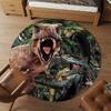 1pc Dinosaur Round Chair mat Area Rug - Non-Slip, Floor Mat for Office, Bedroom, home decor Christmas Gift p0811359