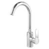 Kitchen Faucet Swivel Basin Sink Faucet Cold Hot Mixer Water Tap Polished Chrome Single Handle Deck Mounted Bathroom Faucet