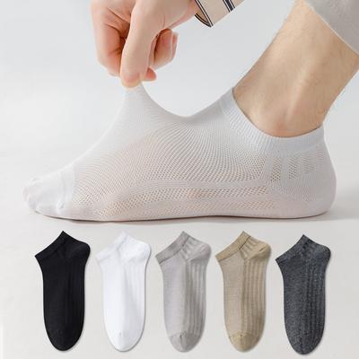 Women's Summer Thin Sports Antibacterial Mesh Breathable Deodorant Wicking Boat Socks