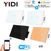 Tuya WIFI Smart Wall Light Touch Switch 1 2 3 4 Gang Smart Life App Wireless Voice Control Switch 1 2 3 Way Alexa Google Home