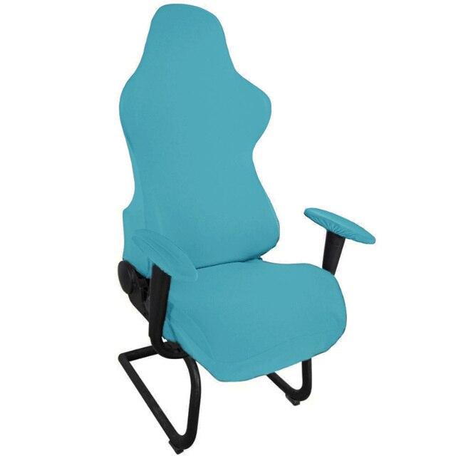Gaming Chair Slipcover Stretch Seat Chair Cover for Leather Computer Reclining Racing Ruffled Gamer Chair Slipcover