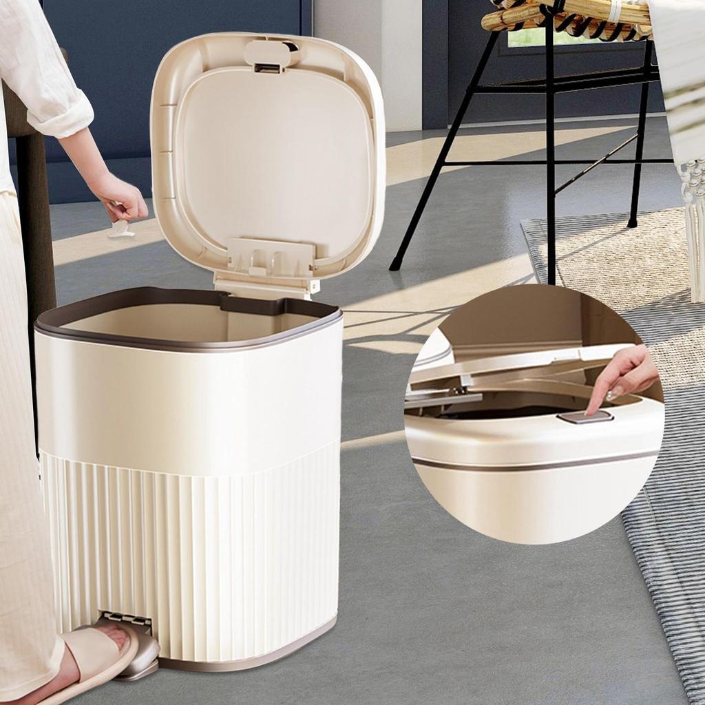 Pedal Trash Can, Simple Trash Can for Bathroom, Trash Can for Entryway, Home,