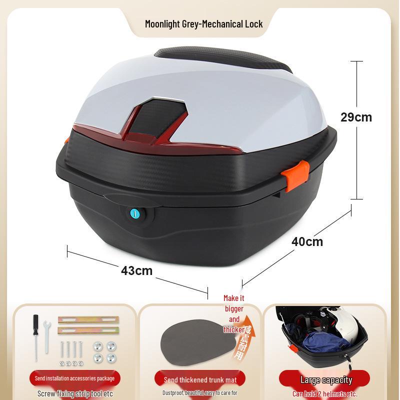 Electric Car & Motorcycle Large Trunk Box - Anti-Shake Universal Storage for Electric Bicycles