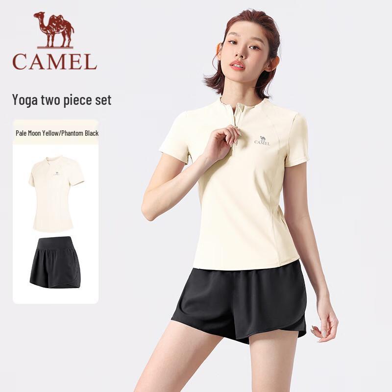 CAMEL Women's Running Fitness Two-piece Shorts Set