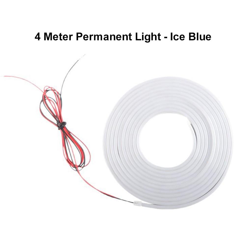 

4M LED Car Trunk Light Strip Waterproof Silicone Tail Box Ambient Light Decor DIY Flexible Ambient Light Strip Car Decor Lamp 4M&Constantly lit синій