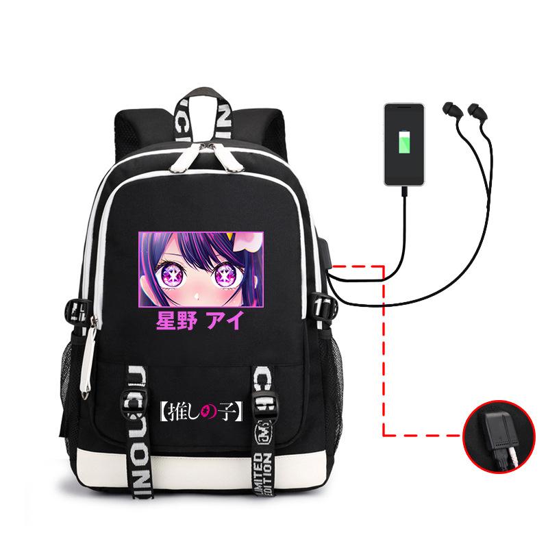 Animation Peripheral Schoolbag Usb Multi-Function Large-Capacity Computer Bag Outdoor Travel Backpack
