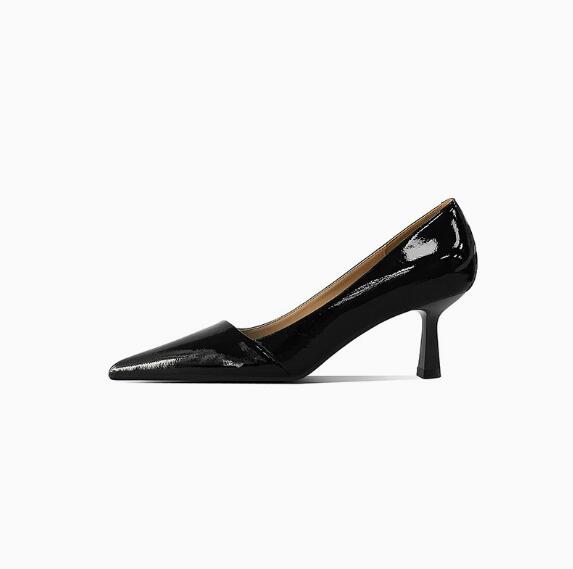 Genuine Leather Women Heels Luxury Brand Pumps Pointed Toe Shallow Office High Heels Fashion Elegant Party Ladies Wedding Shoes