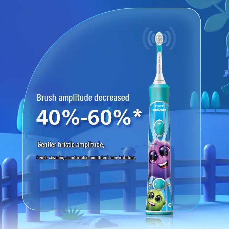 Philips Kids' Bluetooth Electric Toothbrush with 2 Mini Brush Heads CN Plug (adapter Included)