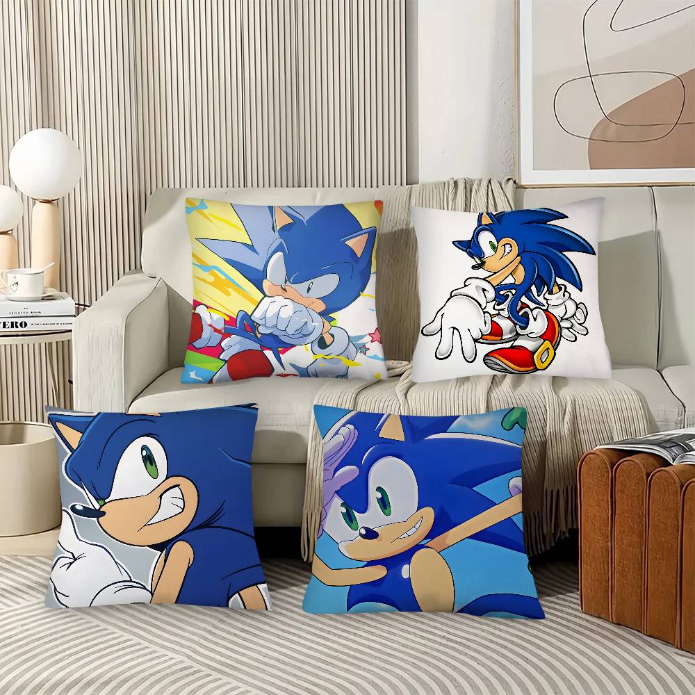 1pc S-SupersonicS-s-SonicS-Game Pillow Case Fashion Square Pillowcase Bedroom Sofa Room Ins Decoration Leisure
