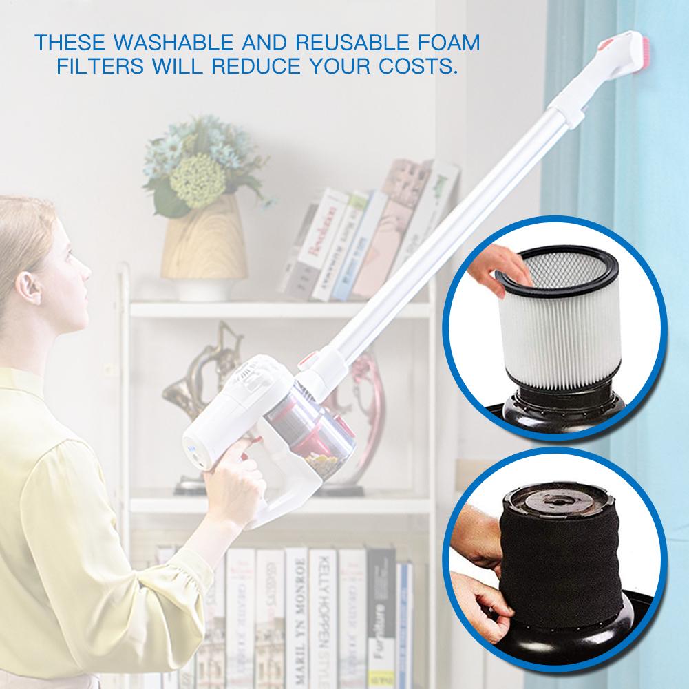 Reusable Filter Foam Sponge Sleeve Cost-saving Water Washable Foam Filter ForShop-Vac VacmasterGenie Vacuum Cleaners
