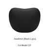 OULEX For Tesla Model 3 Y Flocking/Leather Car Seat Neck Pillow Soft Memory Neck Pillow High-Quality Headrest Lumbar Support