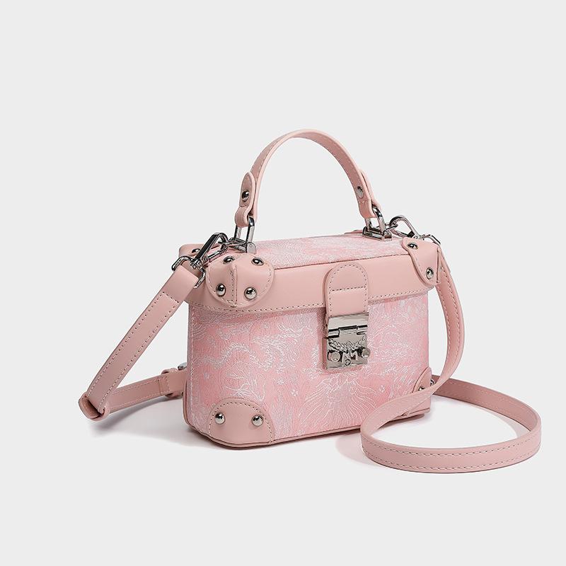 

Нишевый дизайн высококачественного ведра для женщин 2024 года, новая китайская вышитая коробка, модная портативная сумка-мессенджер