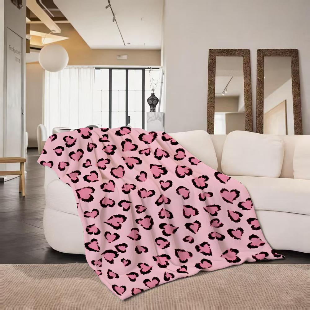 Art leopard print Throw hot Flannel Throw Blanket Suitable for Sofa Living Room Bedroom soft