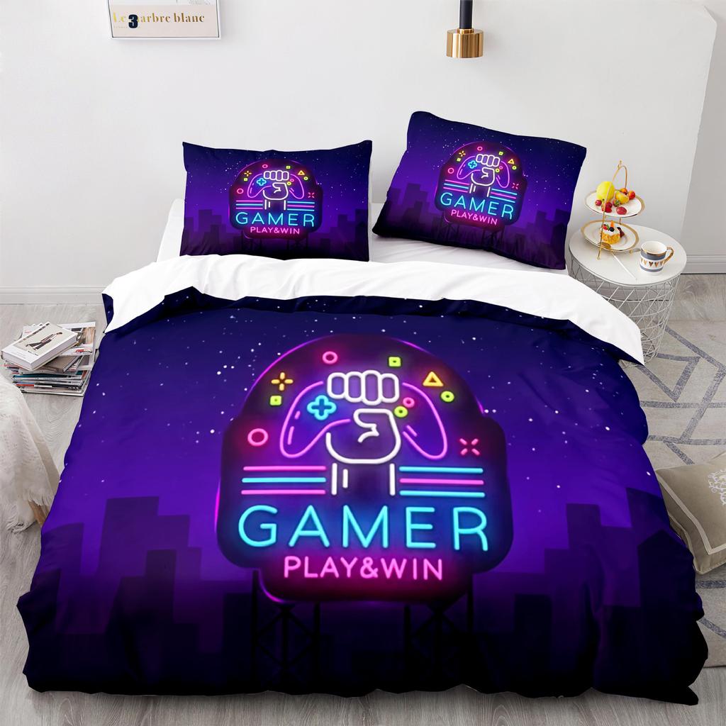 Cool Gamepad 3D Bedding Set Duvet Cover Pillowcases Polyester Quilt Cover Room Decor For Teens Single Double Twin Queen King