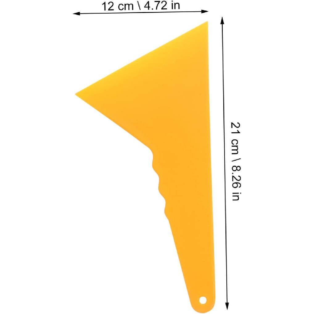 Housoutil Car Vinyl Wrap Squeegee Triangle Scraper for Auto Window Tint and Decal Application Flexible Plastic Tool with Hanging Hole 8.3X4.7X0.4
