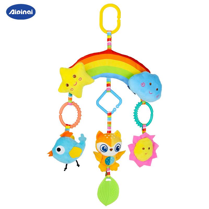 Aipinqi Animal Stroller Plush Hanging Rattle Toy for Babies